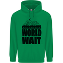 Mountain World Wait Hiking Trekking Walking Childrens Kids Hoodie Irish Green