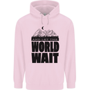 Mountain World Wait Hiking Trekking Walking Childrens Kids Hoodie Light Pink