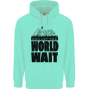 Mountain World Wait Hiking Trekking Walking Childrens Kids Hoodie Peppermint