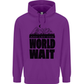 Mountain World Wait Hiking Trekking Walking Childrens Kids Hoodie Purple