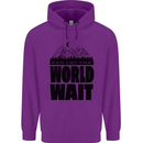 Mountain World Wait Hiking Trekking Walking Childrens Kids Hoodie Purple