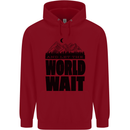 Mountain World Wait Hiking Trekking Walking Childrens Kids Hoodie Red