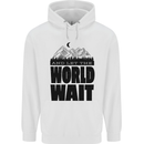 Mountain World Wait Hiking Trekking Walking Childrens Kids Hoodie White