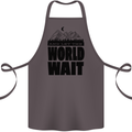 Mountain World Wait Hiking Trekking Walking Cotton Apron 100% Organic Dark Grey