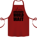 Mountain World Wait Hiking Trekking Walking Cotton Apron 100% Organic Maroon