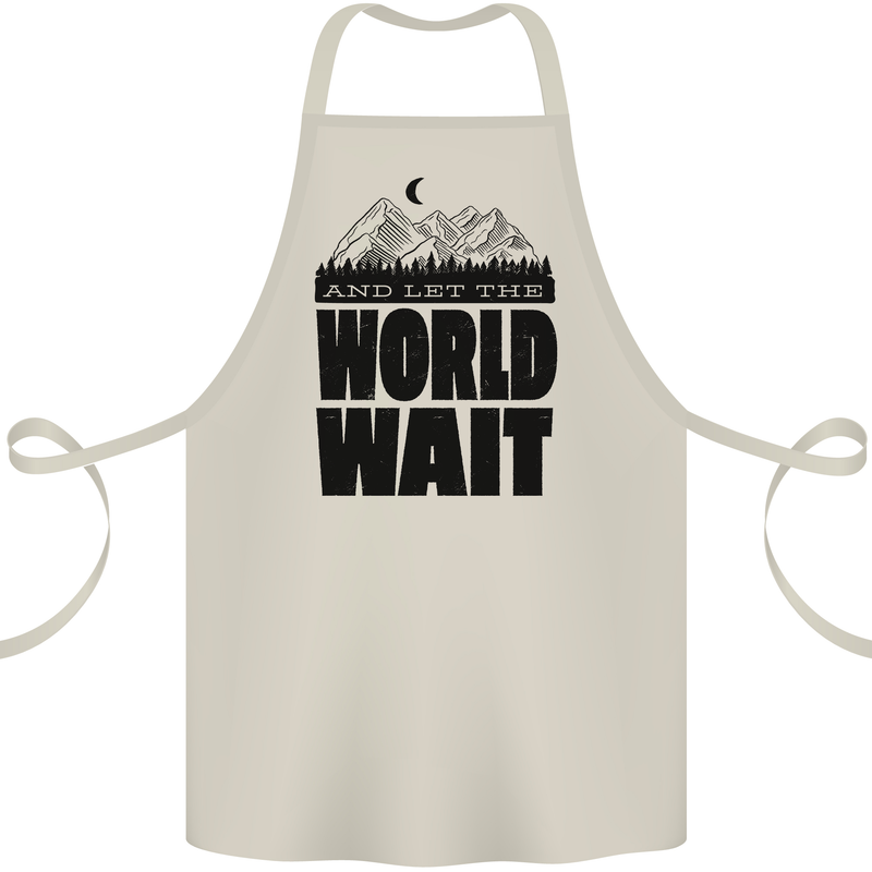 Mountain World Wait Hiking Trekking Walking Cotton Apron 100% Organic Natural
