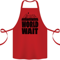 Mountain World Wait Hiking Trekking Walking Cotton Apron 100% Organic Red