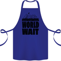 Mountain World Wait Hiking Trekking Walking Cotton Apron 100% Organic Royal Blue