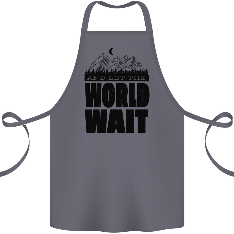 Mountain World Wait Hiking Trekking Walking Cotton Apron 100% Organic Steel