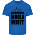 Mountain World Wait Hiking Trekking Walking Kids T-Shirt Childrens Royal Blue