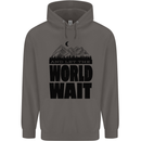 Mountain World Wait Hiking Trekking Walking Mens 80% Cotton Hoodie Charcoal