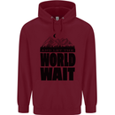 Mountain World Wait Hiking Trekking Walking Mens 80% Cotton Hoodie Maroon