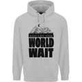 Mountain World Wait Hiking Trekking Walking Mens 80% Cotton Hoodie Sports Grey