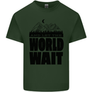 Mountain World Wait Hiking Trekking Walking Mens Cotton T-Shirt Tee Top Forest Green