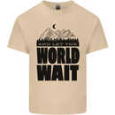 Mountain World Wait Hiking Trekking Walking Mens Cotton T-Shirt Tee Top Sand