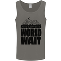 Mountain World Wait Hiking Trekking Walking Mens Vest Tank Top Charcoal
