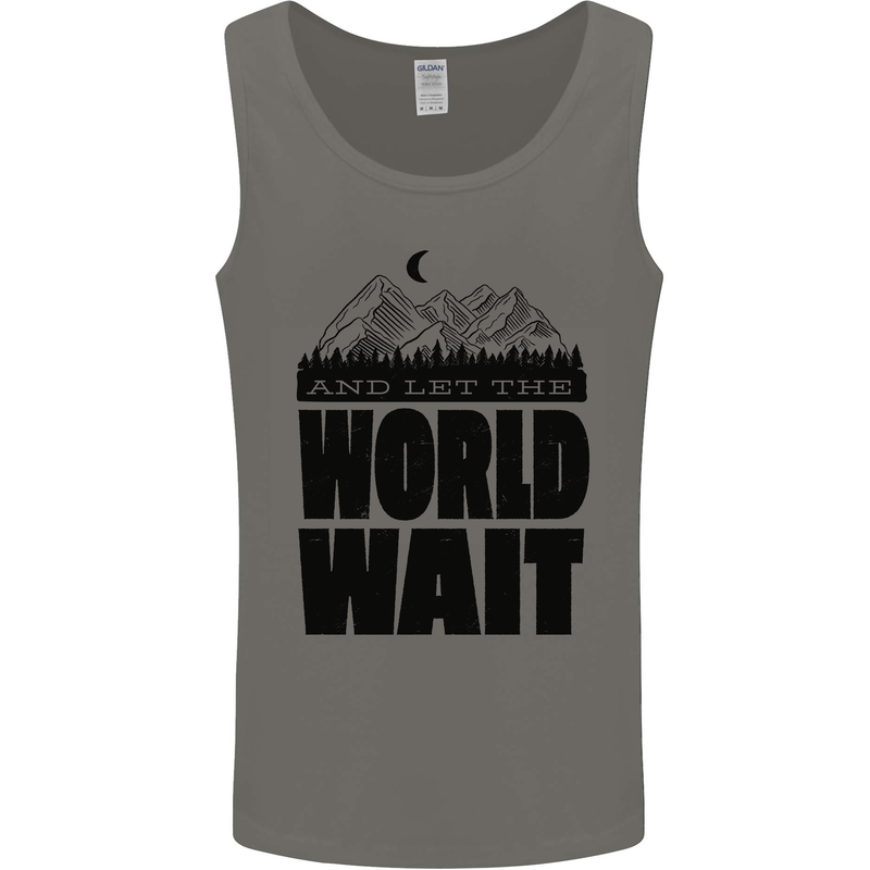 Mountain World Wait Hiking Trekking Walking Mens Vest Tank Top Charcoal