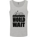 Mountain World Wait Hiking Trekking Walking Mens Vest Tank Top Sports Grey