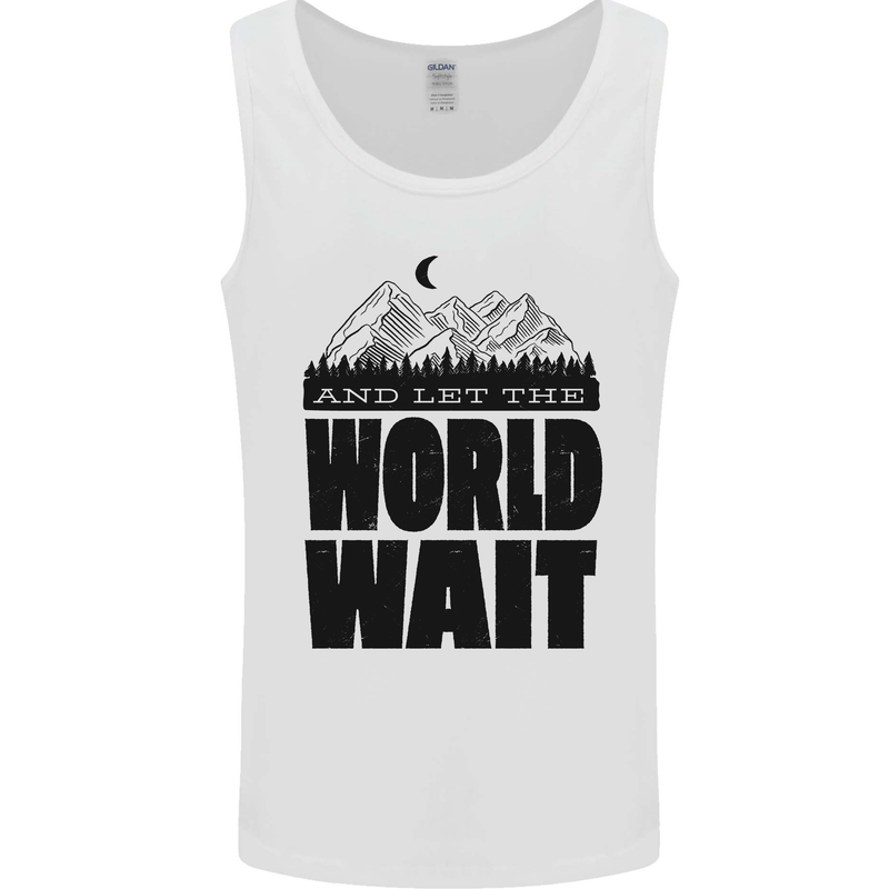 Mountain World Wait Hiking Trekking Walking Mens Vest Tank Top White