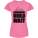 Mountain World Wait Hiking Trekking Walking Womens Petite Cut T-Shirt Azalea
