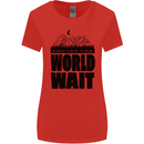 Mountain World Wait Hiking Trekking Walking Womens Wider Cut T-Shirt Red