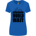 Mountain World Wait Hiking Trekking Walking Womens Wider Cut T-Shirt Royal Blue