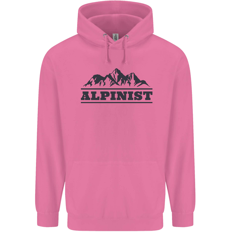 Mountains Alpinist Hiking Climbing Climber Childrens Kids Hoodie Azalea
