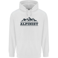 Mountains Alpinist Hiking Climbing Climber Childrens Kids Hoodie White