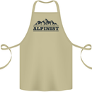 Mountains Alpinist Hiking Climbing Climber Cotton Apron 100% Organic Khaki