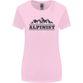 Mountains Alpinist Hiking Climbing Climber Womens Wider Cut T-Shirt Light Pink
