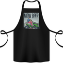 Mow Beer Funny Lawnmower Alcohol Gardening Cotton Apron 100% Organic Black