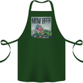 Mow Beer Funny Lawnmower Alcohol Gardening Cotton Apron 100% Organic Forest Green