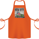 Mow Beer Funny Lawnmower Alcohol Gardening Cotton Apron 100% Organic Orange