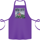 Mow Beer Funny Lawnmower Alcohol Gardening Cotton Apron 100% Organic Purple