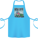 Mow Beer Funny Lawnmower Alcohol Gardening Cotton Apron 100% Organic Turquoise