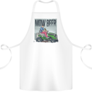 Mow Beer Funny Lawnmower Alcohol Gardening Cotton Apron 100% Organic White