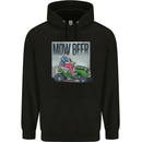Mow Beer Funny Lawnmower Alcohol Gardening Mens 80% Cotton Hoodie Black