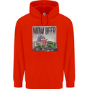 Mow Beer Funny Lawnmower Alcohol Gardening Mens 80% Cotton Hoodie Bright Red