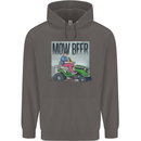 Mow Beer Funny Lawnmower Alcohol Gardening Mens 80% Cotton Hoodie Charcoal