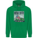 Mow Beer Funny Lawnmower Alcohol Gardening Mens 80% Cotton Hoodie Irish Green