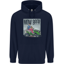 Mow Beer Funny Lawnmower Alcohol Gardening Mens 80% Cotton Hoodie Navy Blue