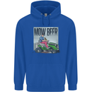 Mow Beer Funny Lawnmower Alcohol Gardening Mens 80% Cotton Hoodie Royal Blue