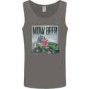 Mow Beer Funny Lawnmower Alcohol Gardening Mens Vest Tank Top Charcoal