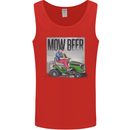 Mow Beer Funny Lawnmower Alcohol Gardening Mens Vest Tank Top Red