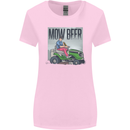 Mow Beer Funny Lawnmower Alcohol Gardening Womens Wider Cut T-Shirt Light Pink