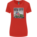 Mow Beer Funny Lawnmower Alcohol Gardening Womens Wider Cut T-Shirt Red