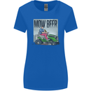 Mow Beer Funny Lawnmower Alcohol Gardening Womens Wider Cut T-Shirt Royal Blue