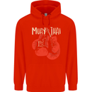 Muay Thai Boxing Gloves MMA Childrens Kids Hoodie Bright Red