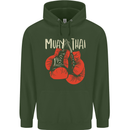 Muay Thai Boxing Gloves MMA Childrens Kids Hoodie Forest Green
