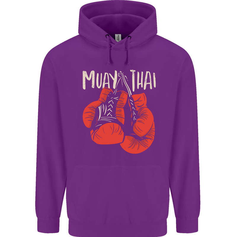 Muay Thai Boxing Gloves MMA Childrens Kids Hoodie Purple